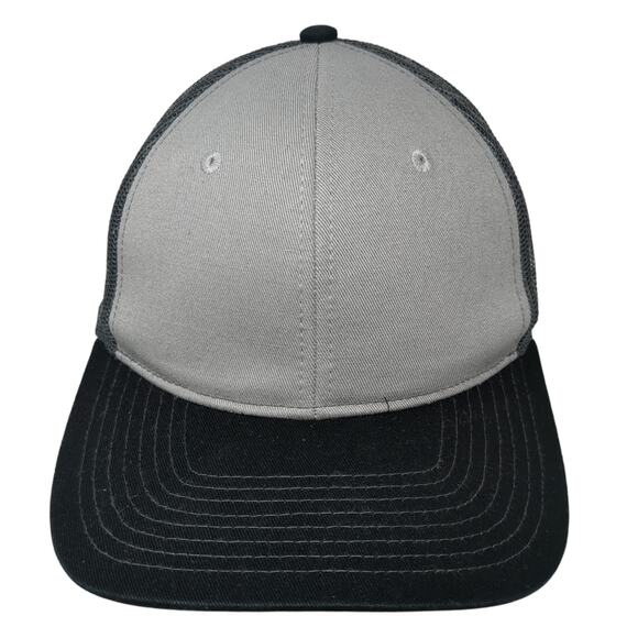 Port Authority Snapback Mesh Back Trucker Hat Gray One Size Colorblock - Picture 1 of 10